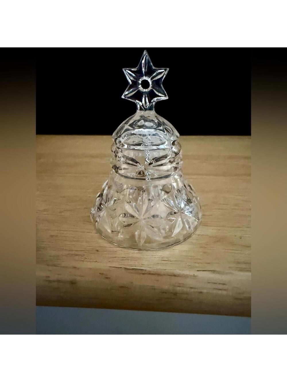 A 2002 Marquis by Waterford crystal bell with snowflake etching.